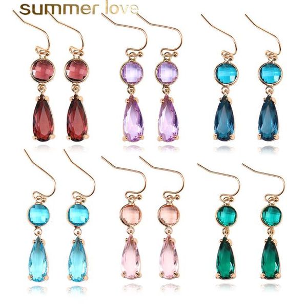 fashion water drop k9 crystal dangle earrings for women colorful birthstone 18k gold plated teardrop hoop earrings jewelry gifts1674331, Golden;silver
fashion water drop k9 crystal dangle earrings for women colorful birthstone 18k gold plated teardrop hoop earrings jewelry gifts1674331, Golden;silver