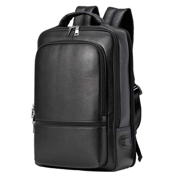school bags large capacity men's genuine leather backpack lapbag male men daypacks casual travel 156inch 230807
school bags large capacity men's genuine leather backpack lapbag male men daypacks casual travel 156inch 230807