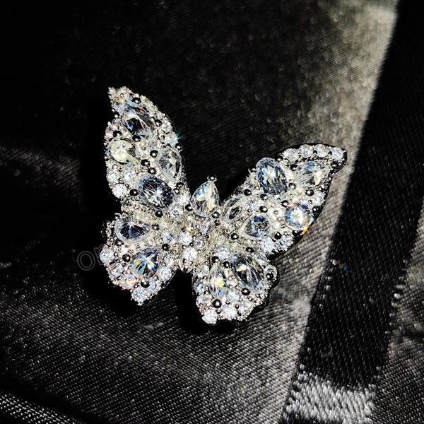 luxury designer jewelry cute butterfly design rings micro-inlaid full diamond zircon wedding engagement ring for women, Silver
luxury designer jewelry cute butterfly design rings micro-inlaid full diamond zircon wedding engagement ring for women, Silver