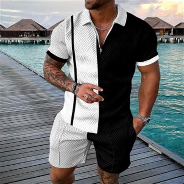 men's tracksuits men's polo fashion zipper polo shirt set men's casual 3d printed polo shirt shorts 2 piece set 230807, Gray
men's tracksuits men's polo fashion zipper polo shirt set men's casual 3d printed polo shirt shorts 2 piece set 230807, Gray