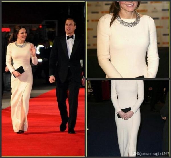 white elastic satin floor length evening dresses long sleeve front slit kate middleton original celebrity dresses red carpet dress6787068, Black;red
white elastic satin floor length evening dresses long sleeve front slit kate middleton original celebrity dresses red carpet dress6787068, Black;red
