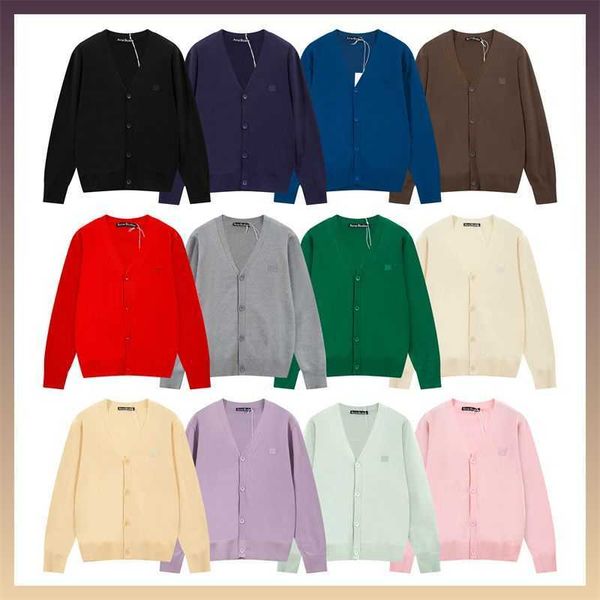 autumn and winter new acne classic smiling face embroidered cardigan sweater for men women loose simple versatile long sleeve knitted coat o, Black
autumn and winter new acne classic smiling face embroidered cardigan sweater for men women loose simple versatile long sleeve knitted coat o, Black