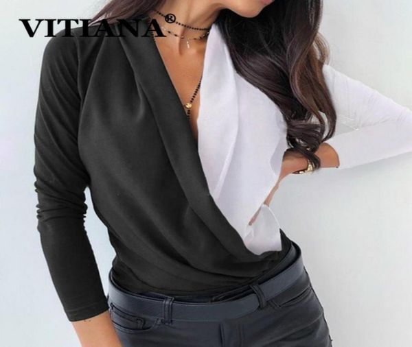 vitiana women casual chiffon blouse spring 2020 female long sleeve vneck patchwork black party blouses femme elegant 492953, White
vitiana women casual chiffon blouse spring 2020 female long sleeve vneck patchwork black party blouses femme elegant 492953, White
