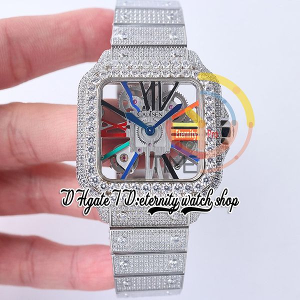 sf twf0009 swiss ronda 4s20 quartz mens watch fully iced out big diamonds bezel rainbow roman markers skeleton dial steel diamond bracelet s, Slivery;brown
sf twf0009 swiss ronda 4s20 quartz mens watch fully iced out big diamonds bezel rainbow roman markers skeleton dial steel diamond bracelet s, Slivery;brown