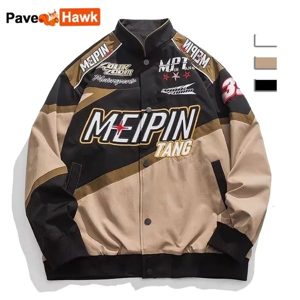 men's jackets embroidered racing jacket men women high street patchwork loose bomber coat autumn letter hip hop baseball jackets outwea, Black;brown
men's jackets embroidered racing jacket men women high street patchwork loose bomber coat autumn letter hip hop baseball jackets outwea, Black;brown