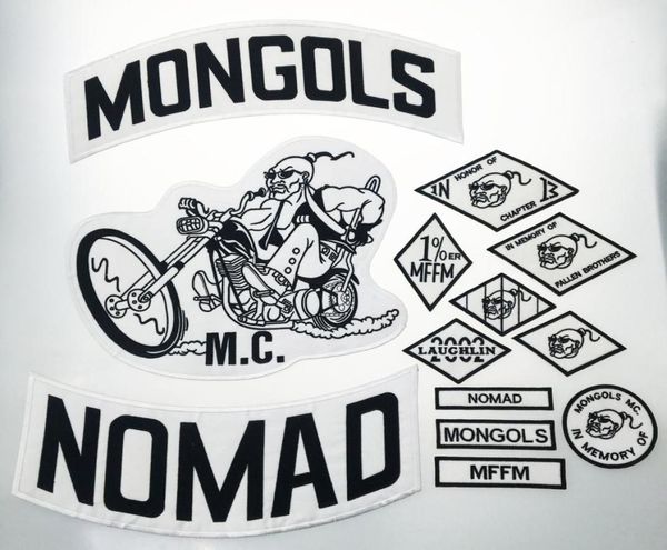 mongols nomad mc biker vest embroidery patches 1 mffm in memory iron on full back of jacket motorcyle patch4789132, Black 
mongols nomad mc biker vest embroidery patches 1 mffm in memory iron on full back of jacket motorcyle patch4789132, Black