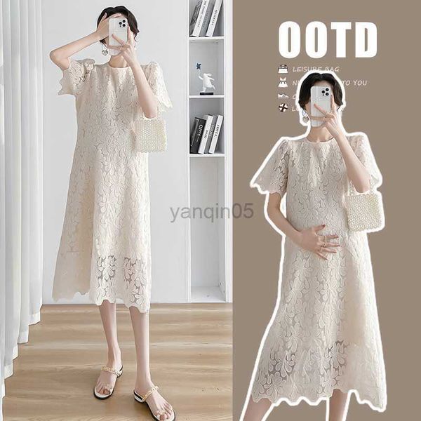 maternity dresses 614# hollow out lace maternity long dress elegant loose straight clothes for pregnant women sweet pregnancy clothing hkd23, White
maternity dresses 614# hollow out lace maternity long dress elegant loose straight clothes for pregnant women sweet pregnancy clothing hkd23, White