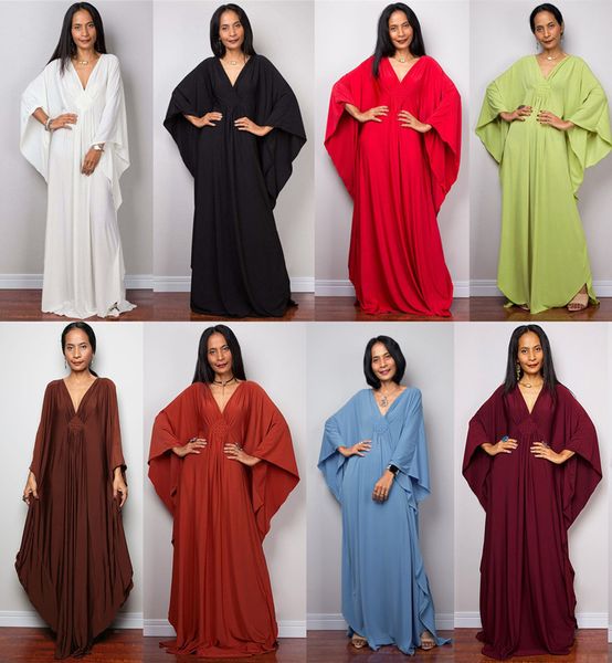 women kimono maxi beach dresses bohemian caftans solid swimsuit cover up woven decoration swimwear beachwear 18 color, White;black
women kimono maxi beach dresses bohemian caftans solid swimsuit cover up woven decoration swimwear beachwear 18 color, White;black
