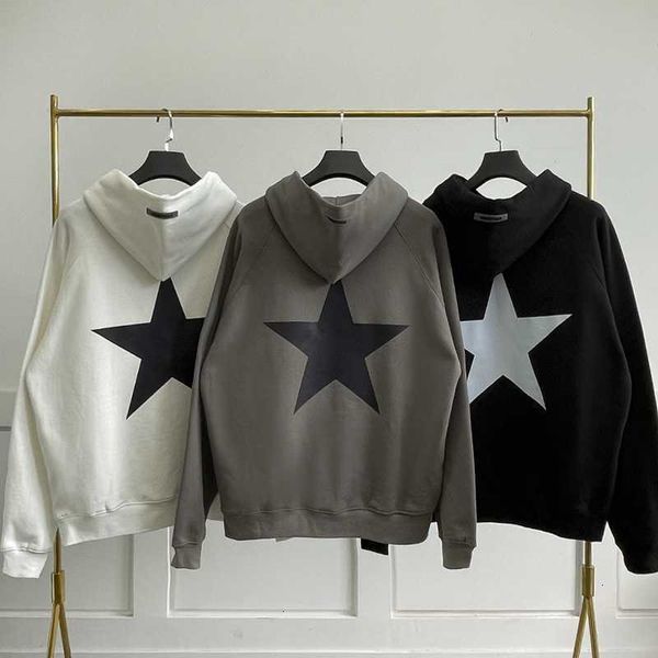 esential double line high street hoodie five pointed star fashion loose sweater for men and women, Black
esential double line high street hoodie five pointed star fashion loose sweater for men and women, Black