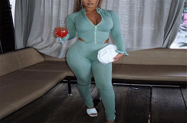 female solid skinny tracksuits zipper stand collar two piece set casual irregular long sleeves and pants3875590, Gray
female solid skinny tracksuits zipper stand collar two piece set casual irregular long sleeves and pants3875590, Gray