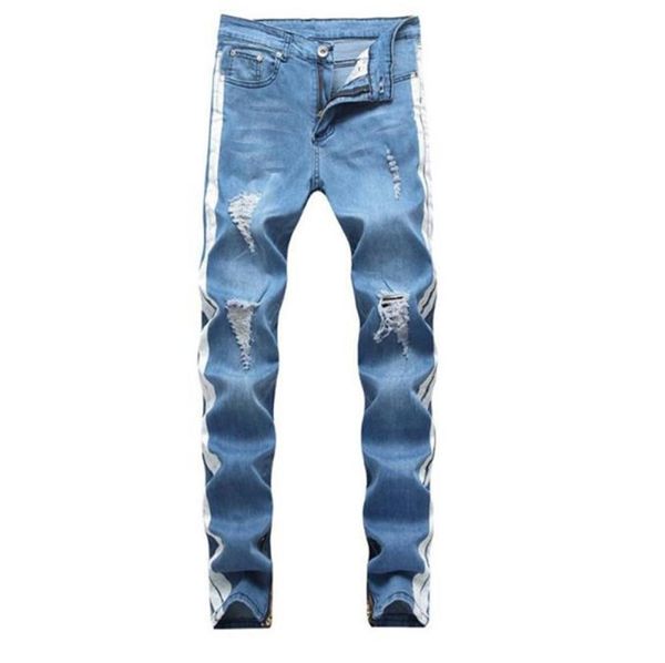 mens designer jeans fashion street style washed ripped holes pencil pants long trousers hommes pantalones designer pants for men7214207, Blue
mens designer jeans fashion street style washed ripped holes pencil pants long trousers hommes pantalones designer pants for men7214207, Blue