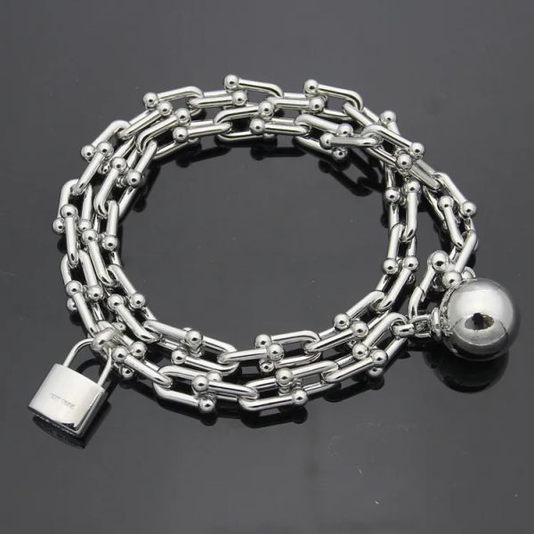 womens u-shaped bracelets ball hand chain designer jewelry chain mens double layer lock bracelet gold/ silver/ rose full brand as wedding ch, Black
womens u-shaped bracelets ball hand chain designer jewelry chain mens double layer lock bracelet gold/ silver/ rose full brand as wedding ch, Black