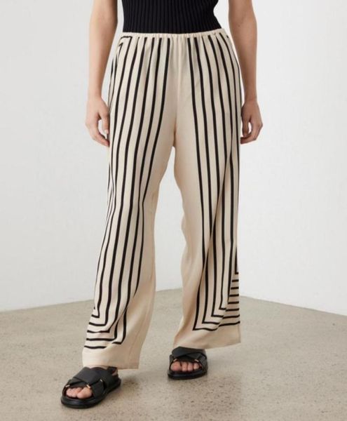 toteme women pants 22 summer 100 silk stripe printing wide leg high elastic waist trousers pocket64531642700215, Black;white
toteme women pants 22 summer 100 silk stripe printing wide leg high elastic waist trousers pocket64531642700215, Black;white