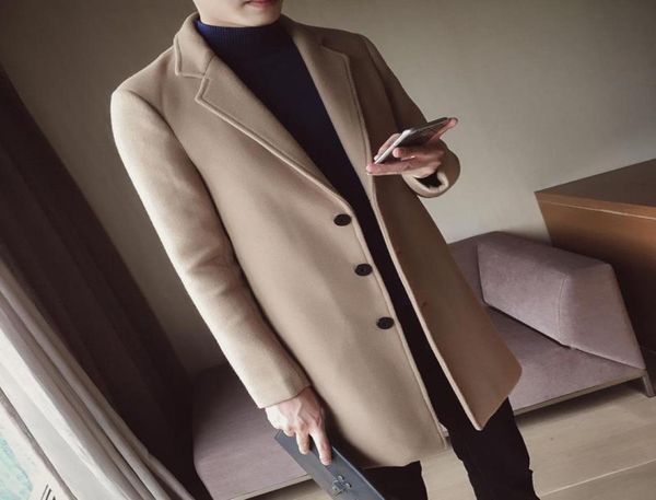 men039s wool blends autumn winter men turn down collar overcoat solid color slim fit male trench coat fashion midlong jacket7939231, Black
men039s wool blends autumn winter men turn down collar overcoat solid color slim fit male trench coat fashion midlong jacket7939231, Black