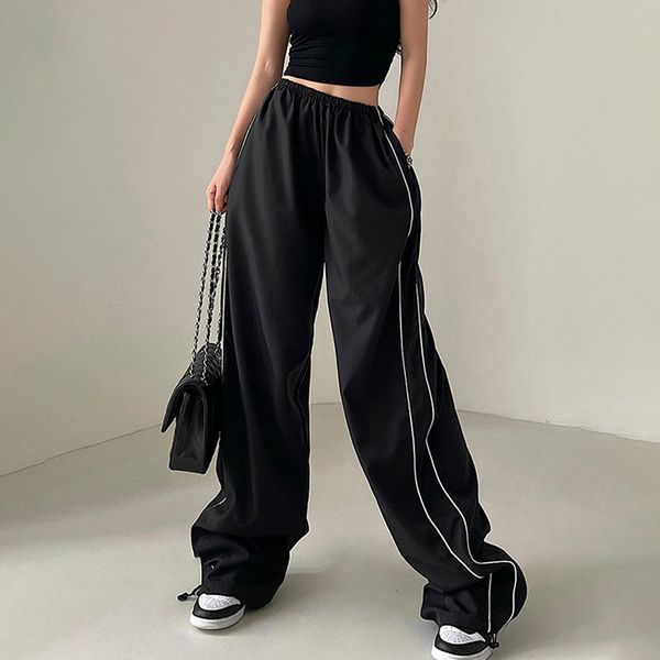 women s pants s y2k women drawstring jogger casual low waist side stripe patchwork sweatpants male fashion wide leg cargo streetwear 230808, Black;white
women s pants s y2k women drawstring jogger casual low waist side stripe patchwork sweatpants male fashion wide leg cargo streetwear 230808, Black;white