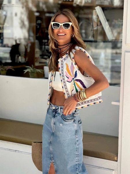 women's vests women ethnic style embroidered printed vest y2k sleeveless patchwork cardigan summer loose retro high street waistcoat 23, Black;white
women's vests women ethnic style embroidered printed vest y2k sleeveless patchwork cardigan summer loose retro high street waistcoat 23, Black;white