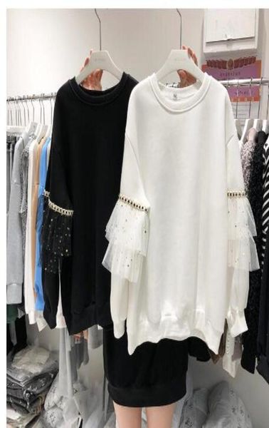 new autumn winter women hoodie korean fashion mesh ruffles long sleeve loosefit fleece liner pullover sweatshirt warm coat16856554404343, Black
new autumn winter women hoodie korean fashion mesh ruffles long sleeve loosefit fleece liner pullover sweatshirt warm coat16856554404343, Black