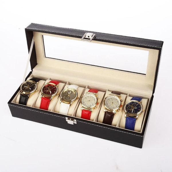 jewelry boxes 6 slots leather watch storage box organizer mechanical mens display holder cases black gift items 230808, Black;white
jewelry boxes 6 slots leather watch storage box organizer mechanical mens display holder cases black gift items 230808, Black;white
