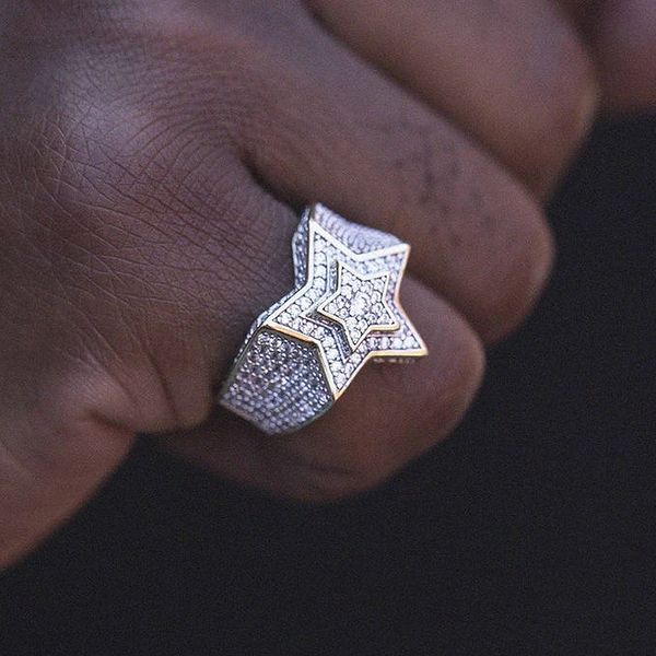 wedding rings hip hop heavy punk gold color big star ring all iced out cz stone rings charm for women men bling party jewelry drop 230808, Slivery;golden
wedding rings hip hop heavy punk gold color big star ring all iced out cz stone rings charm for women men bling party jewelry drop 230808, Slivery;golden