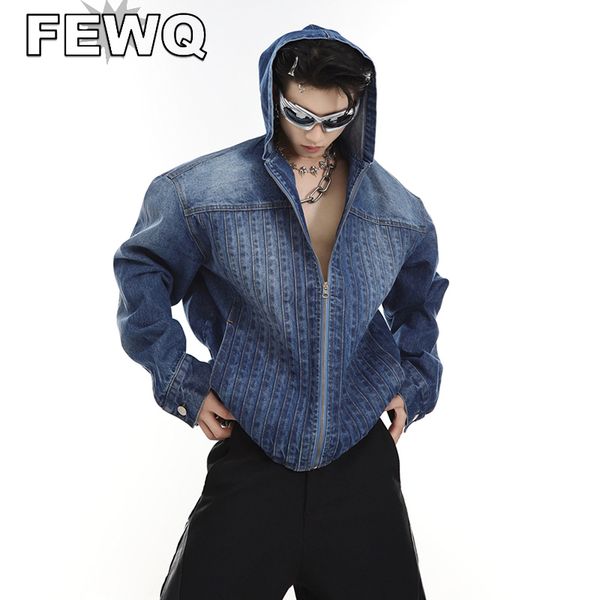 mens jackets fewq niche design pleated washed hooded jacket shoulder pad outwear male fashio denim coats autumn casual 9c677 230808, Black;brown
mens jackets fewq niche design pleated washed hooded jacket shoulder pad outwear male fashio denim coats autumn casual 9c677 230808, Black;brown