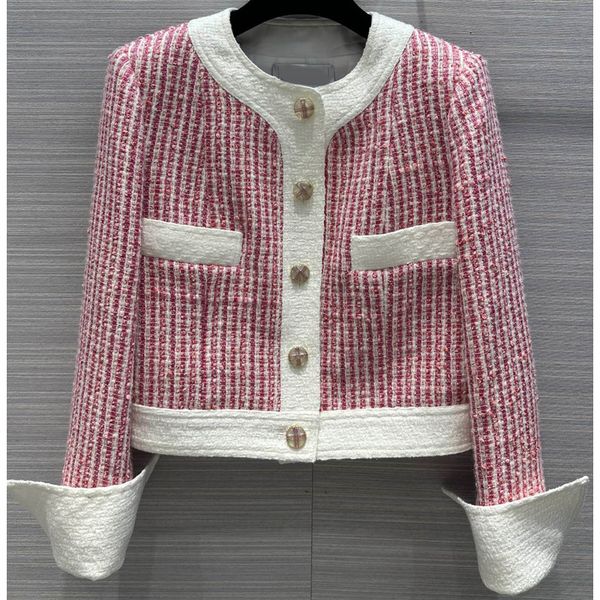 8.8 elegant temperament contrast color plaid short tweed jacket women, Black;brown
8.8 elegant temperament contrast color plaid short tweed jacket women, Black;brown
