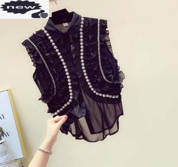 women039s vests fashion beading diamonds chiffon shirts women 2021 summer loose vintage sleeveless blouse ruffle office lady wh1917287, Black;white
women039s vests fashion beading diamonds chiffon shirts women 2021 summer loose vintage sleeveless blouse ruffle office lady wh1917287, Black;white