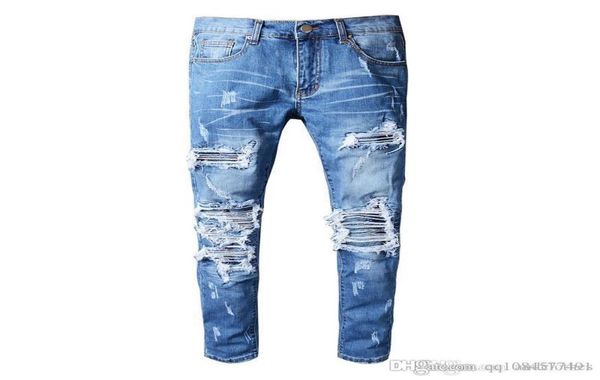 2019 new famous fashion designer distressed ripped mens jeans motorcycle biker jeans causal hole denim pants streetwear mens jeans9572947, Blue
2019 new famous fashion designer distressed ripped mens jeans motorcycle biker jeans causal hole denim pants streetwear mens jeans9572947, Blue