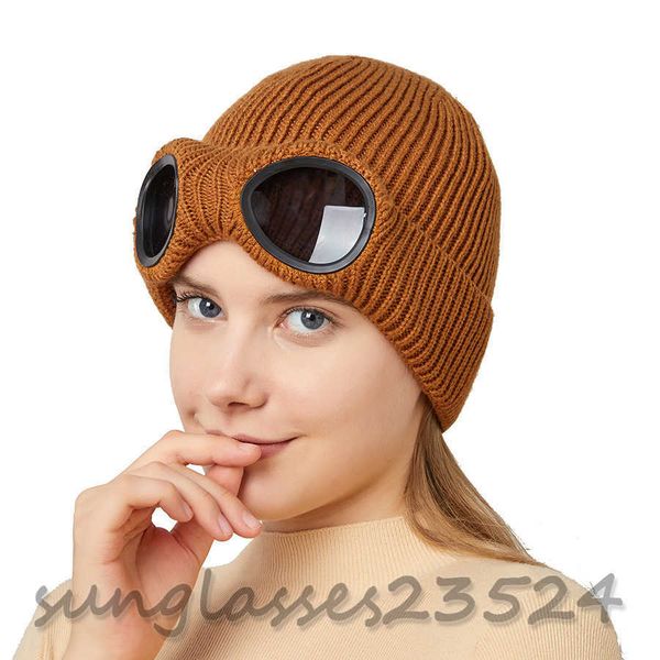 winter men's and women's windproof glasses with cashmere ski knit hat warm woolen hat, Blue;gray
winter men's and women's windproof glasses with cashmere ski knit hat warm woolen hat, Blue;gray