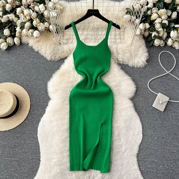 summer knit strap dress v neck women tank elatic waist bodycon sundress female beach split backless long dresses, Black;gray
summer knit strap dress v neck women tank elatic waist bodycon sundress female beach split backless long dresses, Black;gray