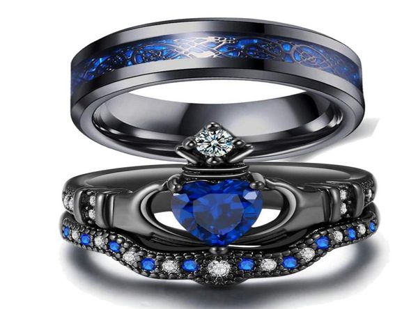 couple rings men039s 316l stainless steel dragon pattern ring and women039s black gold filled 6mm blue sapphire wedding ri7728475, Silver
couple rings men039s 316l stainless steel dragon pattern ring and women039s black gold filled 6mm blue sapphire wedding ri7728475, Silver
