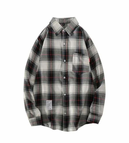 style plaid jacket retro fashion pocket oversized shirt men and women lapel collar long sleeve loose coat chic 7364176003294, White;black
style plaid jacket retro fashion pocket oversized shirt men and women lapel collar long sleeve loose coat chic 7364176003294, White;black
