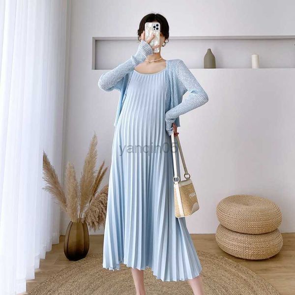 maternity dresses 2pcs set cardigan + dress suit pregnant women beach dress high waist pregnancy holiday clothes maternity pleated slip dres, White
maternity dresses 2pcs set cardigan + dress suit pregnant women beach dress high waist pregnancy holiday clothes maternity pleated slip dres, White