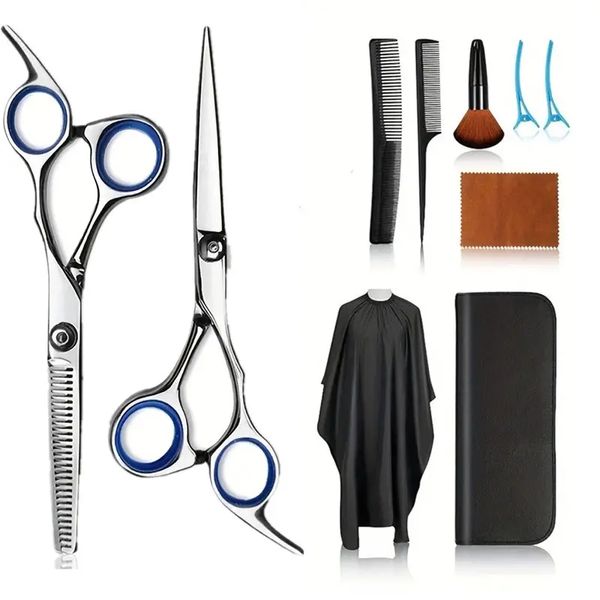 10 pcs professional hair cutting scissors set - stainless steel hairdressing shears for home & salon use
10 pcs professional hair cutting scissors set - stainless steel hairdressing shears for home & salon use