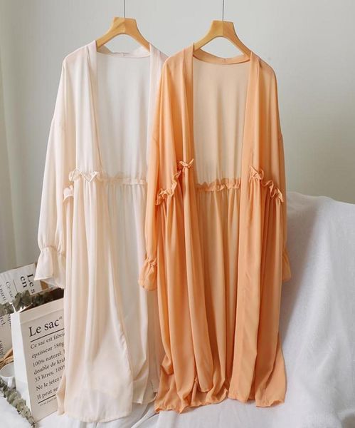women039s blouses shirts chiffon cardigan kimono ruffle summer women long sleeve blouse blusas mujer de moda 2022 korean 4700807, White
women039s blouses shirts chiffon cardigan kimono ruffle summer women long sleeve blouse blusas mujer de moda 2022 korean 4700807, White
