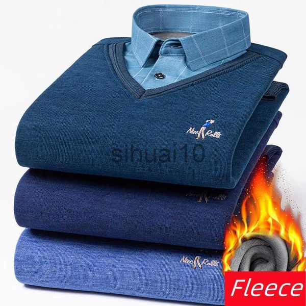 men's sweaters winter shirt collar fake two-piece knitted sweater korean style slim business fleece thick warm pullover classic brand k, White;black
men's sweaters winter shirt collar fake two-piece knitted sweater korean style slim business fleece thick warm pullover classic brand k, White;black