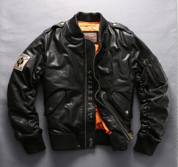 avirex jacket men 039s down jacket black sheepskin stand collar baseball genuine leather men winter coat for me2719628
avirex jacket men 039s down jacket black sheepskin stand collar baseball genuine leather men winter coat for me2719628