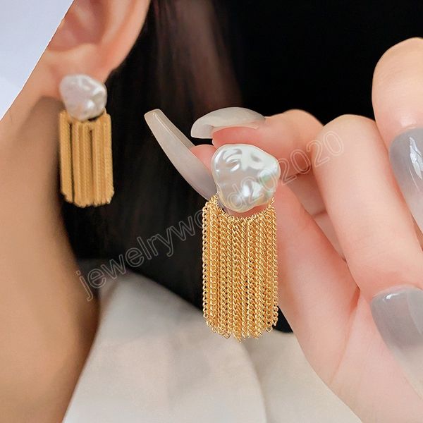pearl tassel earrings for women french vintage style gold plating drop earrings luxury designer jewelry, Silver
pearl tassel earrings for women french vintage style gold plating drop earrings luxury designer jewelry, Silver
