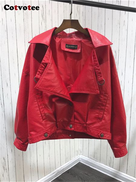 womens jackets cotvotee for women spring turn down collar splicing leather jacket faux pu chic loose outwear short coat 230808, Black;brown
womens jackets cotvotee for women spring turn down collar splicing leather jacket faux pu chic loose outwear short coat 230808, Black;brown