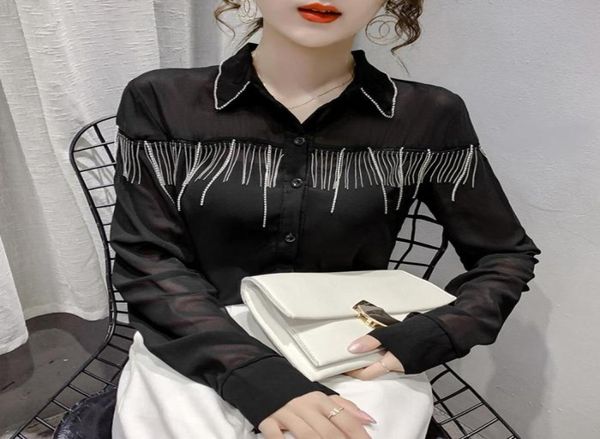 korean early autumn new longsleeved heavy industry diamond beading tassels chiffon shirts women blouses fashion streetwear 20212345198, White
korean early autumn new longsleeved heavy industry diamond beading tassels chiffon shirts women blouses fashion streetwear 20212345198, White