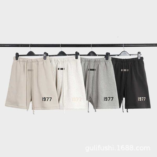 double line esential flocking 1977 casual shorts summer men's 7th pants, White;black
double line esential flocking 1977 casual shorts summer men's 7th pants, White;black