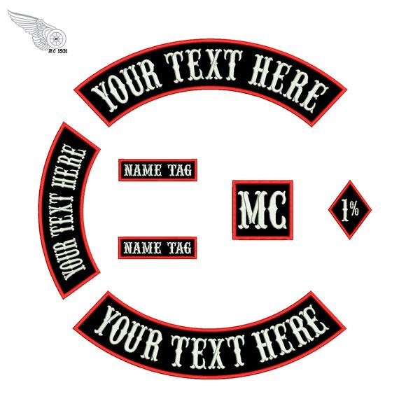 custom text rocker embroidery patches mc motorcycle club biker rider punk iron on patch full set 7pcs applique vest ing, Black
custom text rocker embroidery patches mc motorcycle club biker rider punk iron on patch full set 7pcs applique vest ing, Black