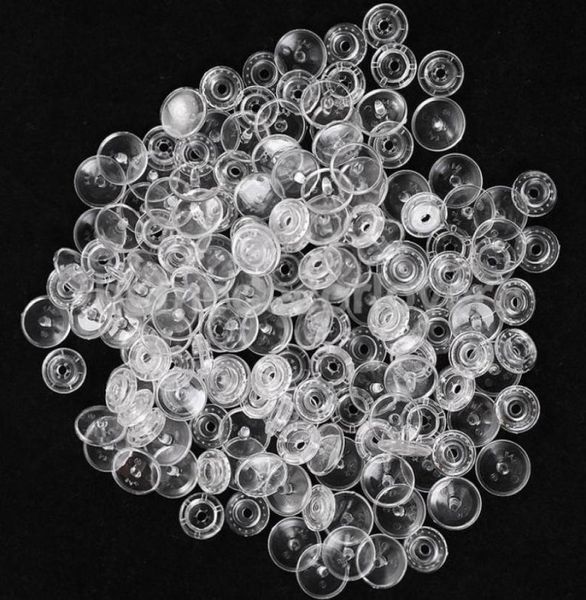 200 sets clear resin snap buttons plastic snaps fasteners press studs size t5 caps81221489112447, Black
200 sets clear resin snap buttons plastic snaps fasteners press studs size t5 caps81221489112447, Black