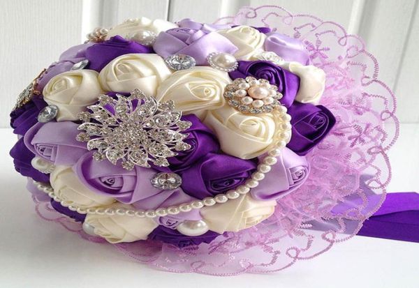 2015 wedding bouquet purple rose flowers with lace decoration mixed with pearls and diamond silk crystal 3029 flower bridal b956815598397
2015 wedding bouquet purple rose flowers with lace decoration mixed with pearls and diamond silk crystal 3029 flower bridal b956815598397