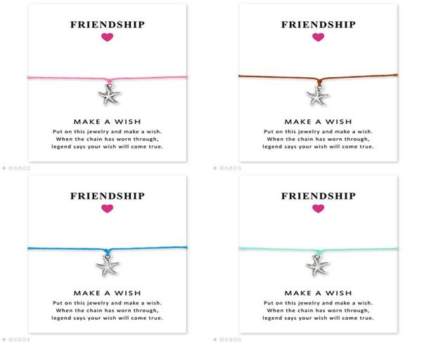 make a wish bracelets with gift card for women men starfish charm rope chains bangle friendship fashion jewelry gift9216792, Golden;silver
make a wish bracelets with gift card for women men starfish charm rope chains bangle friendship fashion jewelry gift9216792, Golden;silver