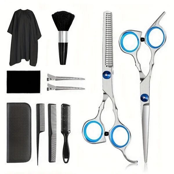 hair cutting scissors set, 11pcs stainless steel hairdressing scissors kit, professional haircut scissors kit with cutting scissors, hair ra
hair cutting scissors set, 11pcs stainless steel hairdressing scissors kit, professional haircut scissors kit with cutting scissors, hair ra