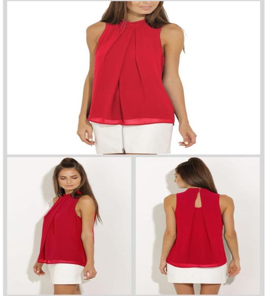 9 colors halter neck shirts elegant sleeveless chiffon blouse ruffles turtleneck off shoulder blouses1827751, White
9 colors halter neck shirts elegant sleeveless chiffon blouse ruffles turtleneck off shoulder blouses1827751, White
