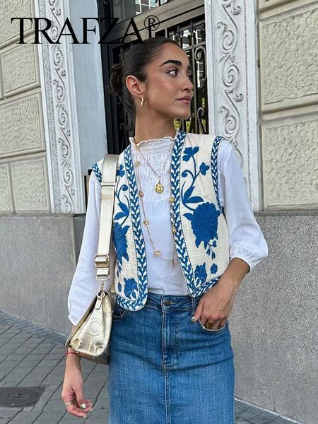 women's vests trafza summer women casual cardigan waistcoat elegant floral embroidery cropped vest woman fashion streetwear vests 2308, Black;white
women's vests trafza summer women casual cardigan waistcoat elegant floral embroidery cropped vest woman fashion streetwear vests 2308, Black;white