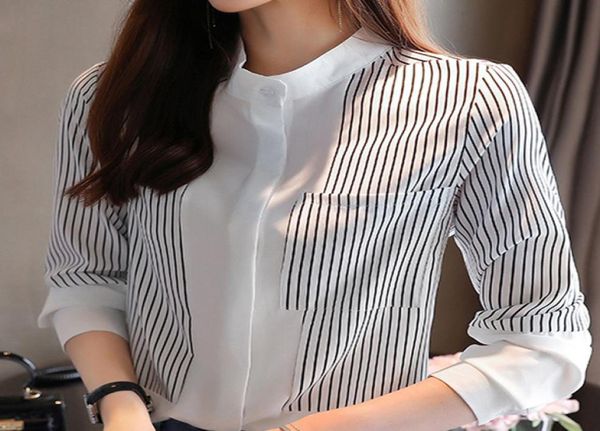 long sleeve women blouses shirts blouse women blusas mujer de moda 2020 black striped chiffon blouse shirt blusa d4318301770, White
long sleeve women blouses shirts blouse women blusas mujer de moda 2020 black striped chiffon blouse shirt blusa d4318301770, White