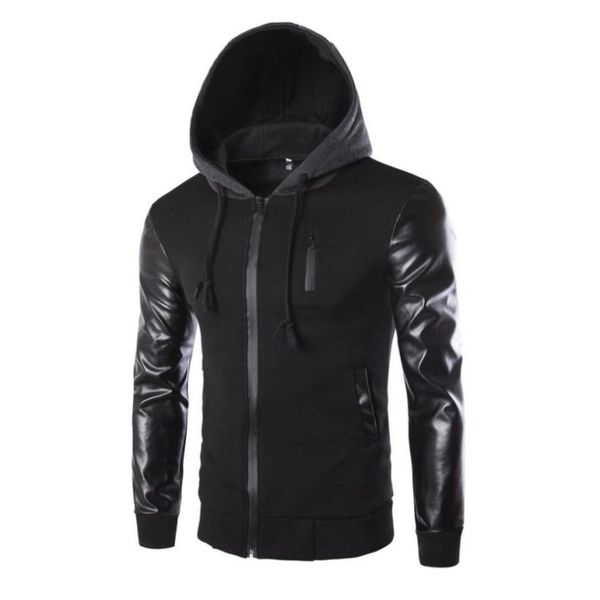 winter jacket men pu leather patchwork men039s jackets punk style autumn fashion coats men outerwear hooded male clothing 6767786, Black;brown
winter jacket men pu leather patchwork men039s jackets punk style autumn fashion coats men outerwear hooded male clothing 6767786, Black;brown