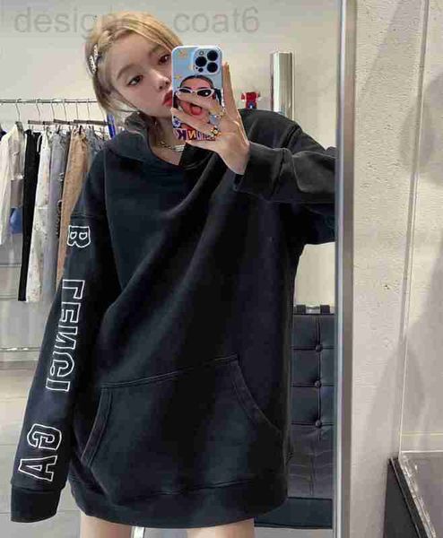 women's hoodies & sweatshirts designer paris b family autumn/winter new product letter logo large outline embroidery heavy duty wash ol, Black
women's hoodies & sweatshirts designer paris b family autumn/winter new product letter logo large outline embroidery heavy duty wash ol, Black